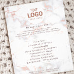 Prospectus 11,4 Cm X 14,2 Cm salon de beauté votre logo sur marbre rose<br><div class="desc">salon de beauté professionnel maquillage artiste flyer</div>
