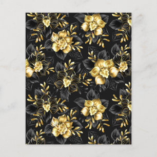 Prospectus 11,4 Cm X 14,2 Cm Sans couture avec orchidées de bijoux