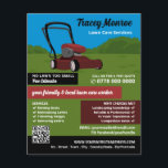 Prospectus 11,4 Cm X 14,2 Cm Scène de pelouse rouge, Services d'entretien de pe<br><div class="desc">Red Lawn-Mower Scene,  Services d'entretien de pelouse Circulaire publicitaire par The Carte de visite Store.</div>
