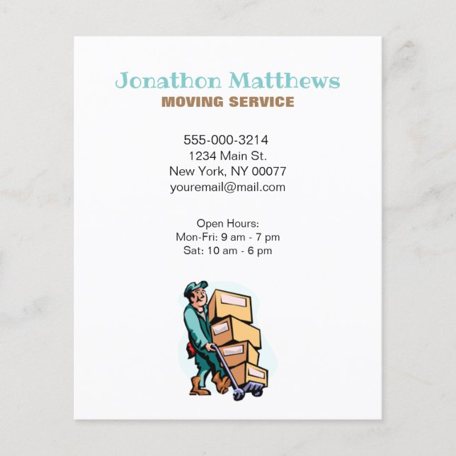 Prospectus 11,4 Cm X 14,2 Cm Service de déplacement Entreprise Service (Devant)