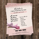 Prospectus 11,4 Cm X 14,2 Cm Service de nettoyage à domicile Parties scintillan<br><div class="desc">Service de nettoyage à domicile Parties scintillant rose Rose Gold Flyers.</div>