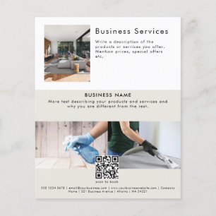 Prospectus 11,4 Cm X 14,2 Cm Service de nettoyage de maison moderne Leaflet