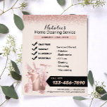 Prospectus 11,4 Cm X 14,2 Cm Service de nettoyage de maison rose Gold Service d<br><div class="desc">Service de nettoyage à domicile Parties scintillant rose Rose Gold Flyers ménagers.</div>