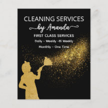 Service de nettoyage de poussière d'or de femme de