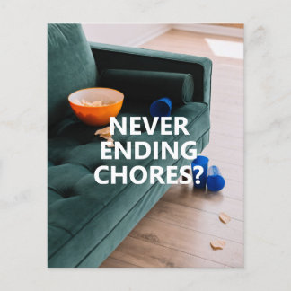 Prospectus 11,4 Cm X 14,2 Cm Service de nettoyage professionnel Brochure circul