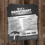 Prospectus 11,4 Cm X 14,2 Cm Service de réparation et d'entretien des métaux Ha<br><div class="desc">Service Professionnel Handyman Réparation Service d'entretien Flyers métalliques.</div>