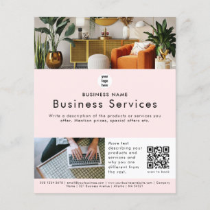 Prospectus 11,4 Cm X 14,2 Cm Service de vente de dépliants publicitaires Rose p