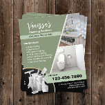 Prospectus 11,4 Cm X 14,2 Cm Service professionnel de ménage de maison vert<br><div class="desc">Service Professionnel De Nettoyage Maison Sage Vert Fils Service De Fille.</div>