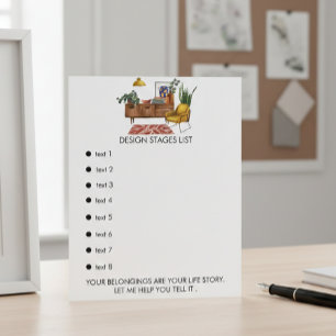 Prospectus 11,4 Cm X 14,2 Cm Services de mise en scène de conception de maison 