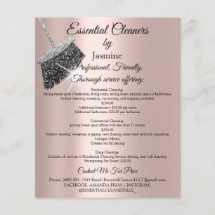 Prospectus 11,4 Cm X 14,2 Cm Services de nettoyage classique Maison de garde Ro