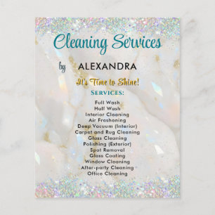 Prospectus 11,4 Cm X 14,2 Cm Services de nettoyage Maison de garde Parties scin