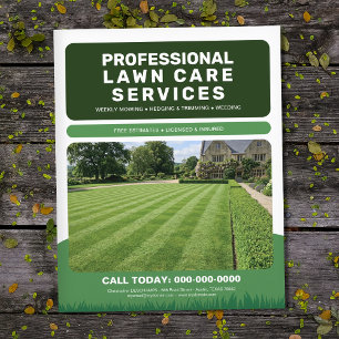 Prospectus 11,4 Cm X 14,2 Cm Services professionnels d'entretien de pelouse