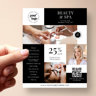 Prospectus 11,4 Cm X 14,2 Cm Services promotionnels d'entreprise de beauté mini