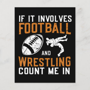 Prospectus 11,4 Cm X 14,2 Cm Si cela implique le football et la lutte, comptez-