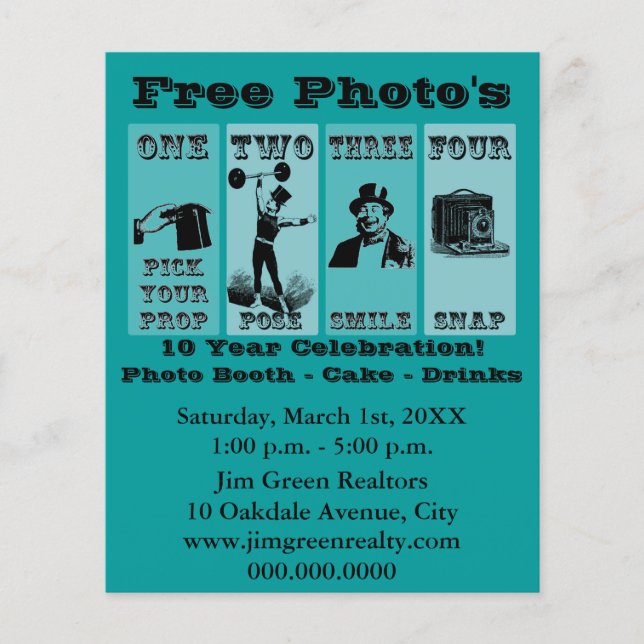 Prospectus 11,4 Cm X 14,2 Cm Signe photo Prop Flyer (Devant)