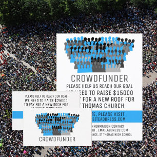 Prospectus 11,4 Cm X 14,2 Cm Silhouette Crowd Design, Crowdfunder, Crowfinancem
