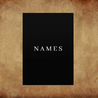 Prospectus 11,4 Cm X 14,2 Cm Simple Black Custom Ajouter Votre Nom Élégant