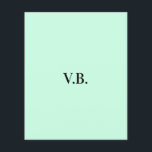 Prospectus 11,4 Cm X 14,2 Cm Simple couleur solide ajouter nom texte monogramme<br><div class="desc">Personnaliser modèle</div>