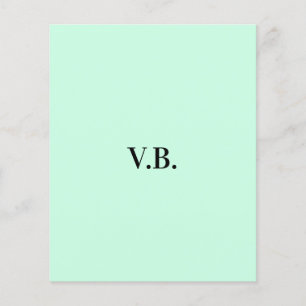 Prospectus 11,4 Cm X 14,2 Cm Simple couleur solide ajouter nom texte monogramme