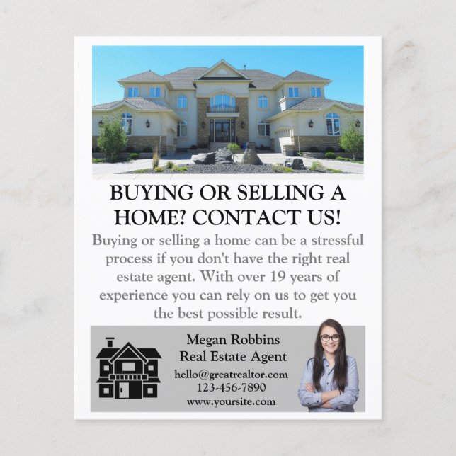 Prospectus 11,4 Cm X 14,2 Cm Simple courtier professionnel Investisseur immobil (Devant)