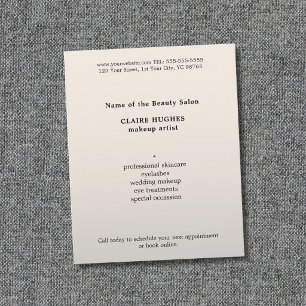 Prospectus 11,4 Cm X 14,2 Cm Simple Élégant Faux Métal Maquilleur 