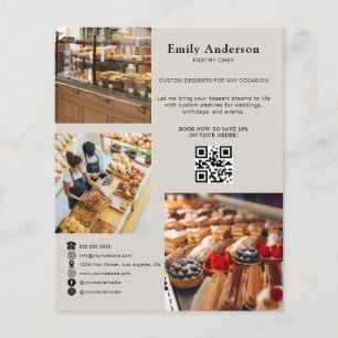 Prospectus 11,4 Cm X 14,2 Cm Simple Flyer de Boulangerie Vous avez illuminé m