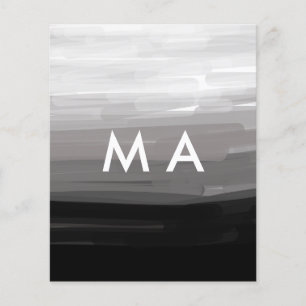 Prospectus 11,4 Cm X 14,2 Cm Simple monogramme ajoutez votre lettre de nom homm