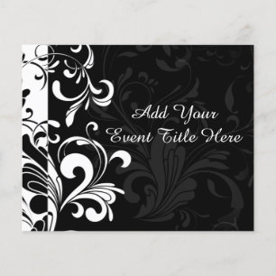 Prospectus 11,4 Cm X 14,2 Cm Soirée de la fontaine noire blanche