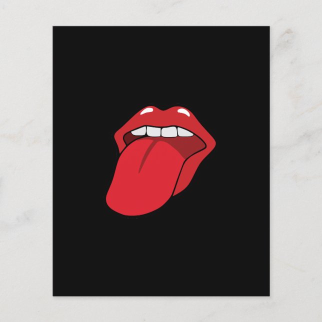 Prospectus 11,4 Cm X 14,2 Cm Sortie de langue (Devant)