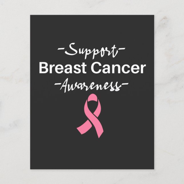 Prospectus 11,4 Cm X 14,2 Cm Soutien à la sensibilisation au cancer du sein Rub (Devant)