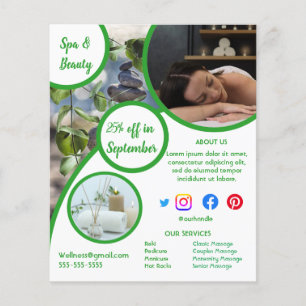 Prospectus 11,4 Cm X 14,2 Cm spa de santé affiche prospectus centre de bien-êtr