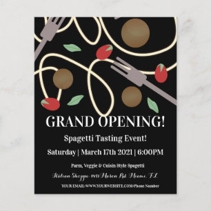 Prospectus 11,4 Cm X 14,2 Cm Spaghetti Pasta italien Diner Ustensiles Boules de