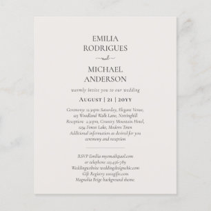 Prospectus 11,4 Cm X 14,2 Cm Spanish Wedding Invites BILINGUAL Budget Boda