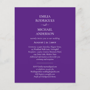 Prospectus 11,4 Cm X 14,2 Cm Spanish Wedding Invites BILINGUAL Budget Boda