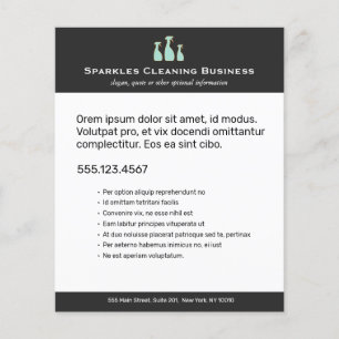 Prospectus 11,4 Cm X 14,2 Cm Spray Bottle Service de nettoyage à domicile Circu