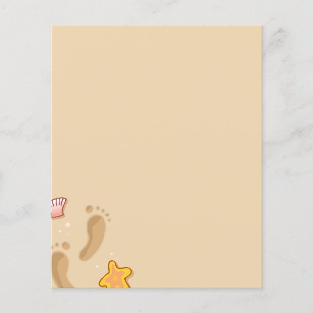 Prospectus 11,4 Cm X 14,2 Cm Stationery Beach Scene (Devant)