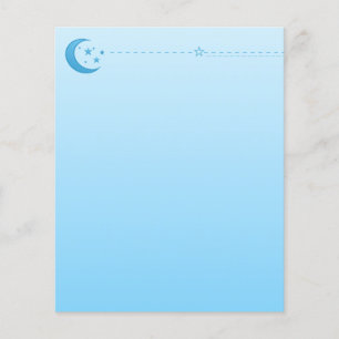 Prospectus 11,4 Cm X 14,2 Cm Stationery Stars et Lune