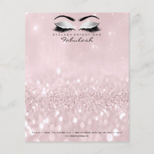 Prospectus 11,4 Cm X 14,2 Cm Studio de Beauté Cils Maquilleuse Grayl Rose