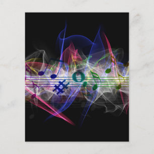 Prospectus 11,4 Cm X 14,2 Cm Style musical coloré