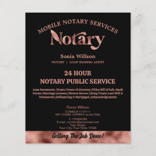 Prospectus 11,4 Cm X 14,2 Cm Stylo Or Rose de l'agent de signature de notaire e