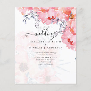Prospectus 11,4 Cm X 14,2 Cm Sublime MARIAGE en fleurs roses - BUDGET