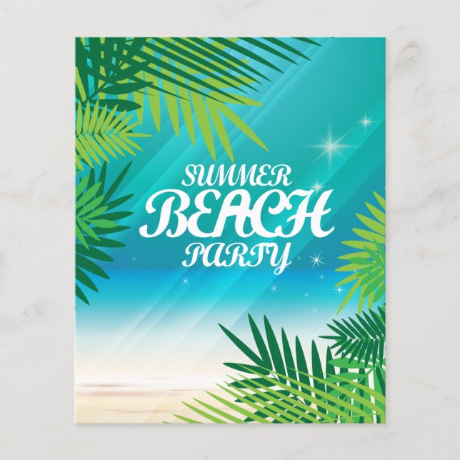 Prospectus 11,4 Cm X 14,2 Cm Summer Beach Party (Devant)