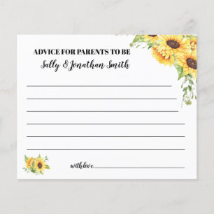Prospectus 11,4 Cm X 14,2 Cm Sunflowers Conseil pour la carte de Baby shower Ma