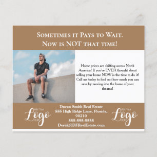 Prospectus 11,4 Cm X 14,2 Cm Sur la clôture Cartes postales immobilières Flyer