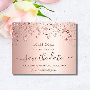 Prospectus 11,4 Cm X 14,2 Cm Sweet 16 rose budget de rougeur d'or Enregistrer l