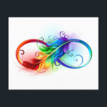 Prospectus 11,4 Cm X 14,2 Cm Symbole d'infini avec plume arc-en-ciel<br><div class="desc">Symbole artistique à l'infini avec belle plume arc-en-ciel sur arrière - plan blanc. Style tatouage.</div>
