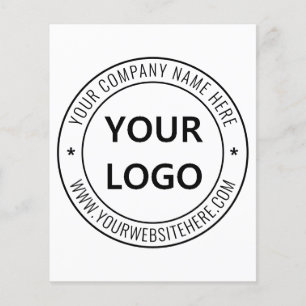 Prospectus 11,4 Cm X 14,2 Cm Texte personnalisé du logo de l'entreprise pour la