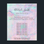 Prospectus 11,4 Cm X 14,2 Cm texture en marbre pastel Feuillet<br><div class="desc">prospectus de maquillage professionnel du salon de beauté</div>