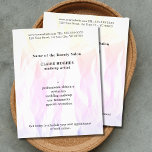 Prospectus 11,4 Cm X 14,2 Cm Texture moderne élégante Artiste maquillage rose c<br><div class="desc">Elégant menu / brochure modèle design pour professionnels de la beauté (maquillage,  cosmétique,  beauté consultant). Design simple et élégant avec texture arrière - plan rose clair. Si vous avez besoin d'aide pour customiser ce produit,  veuillez nous contacter.</div>