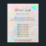 Prospectus 11,4 Cm X 14,2 Cm texture opale<br><div class="desc">salon de beauté professionnel maquillage artiste flyer</div>